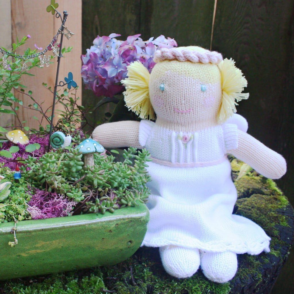ZUBELS Baby Girls 12-Inch Hand-Knit Angel Toy