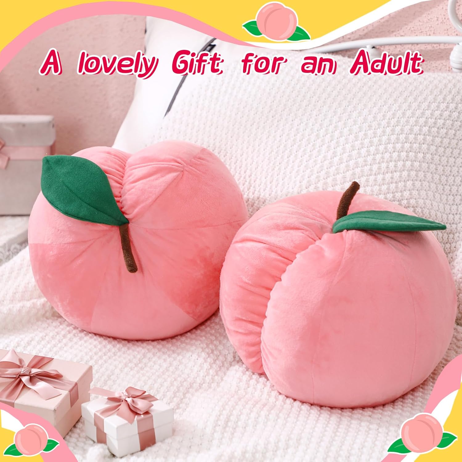 Beeveer Peach Plush Pillow Cute Hugging Toy