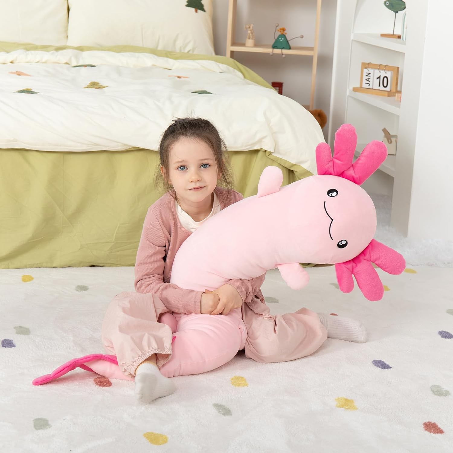 MaoGoLan Glow-in-the-Dark Axolotl Plush Pillow