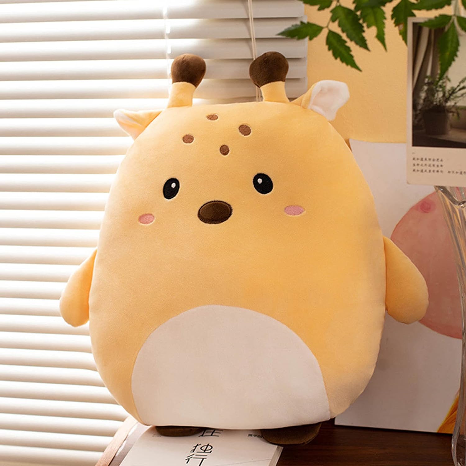 Grafingy Cute Deer Plush Pillow 16 Inch