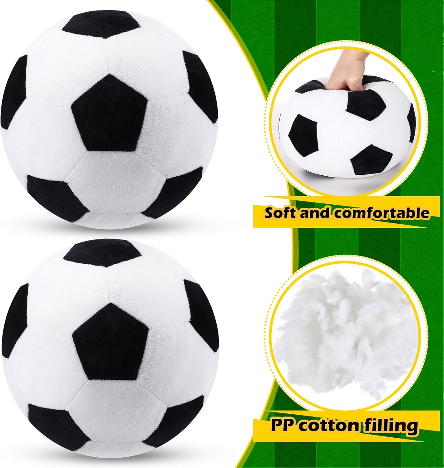 Nuanchu Soccer Plush Pillows and Rug Set