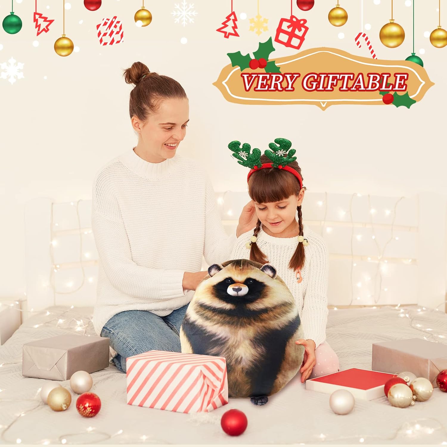 Sew Butiful 12 Raccoon Plush Pillow Toy