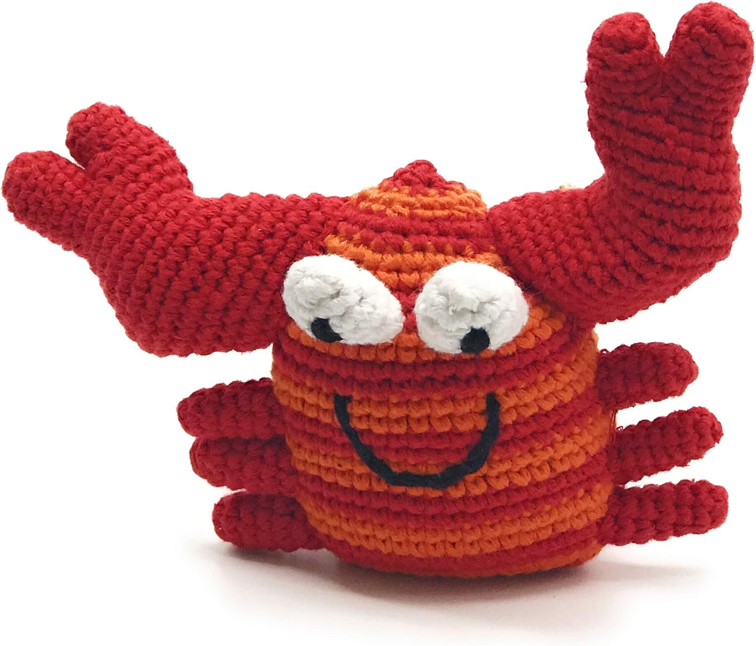 Pebble Handmade Crab Baby Rattle - Red