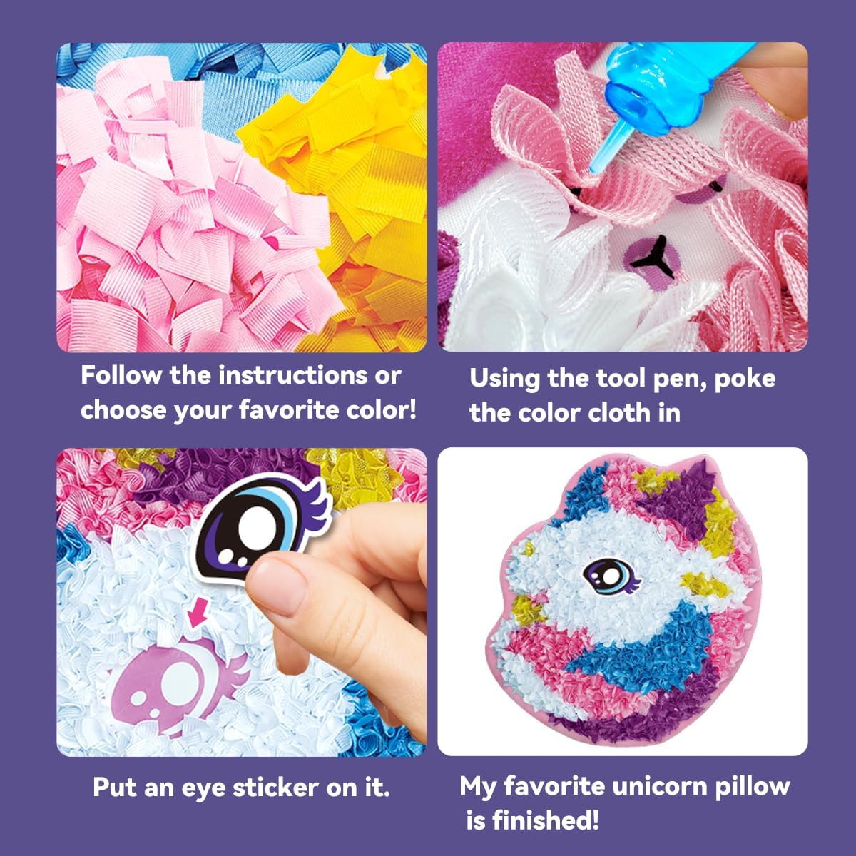 Whatstem Plush Unicorn Pillow DIY Craft Kit