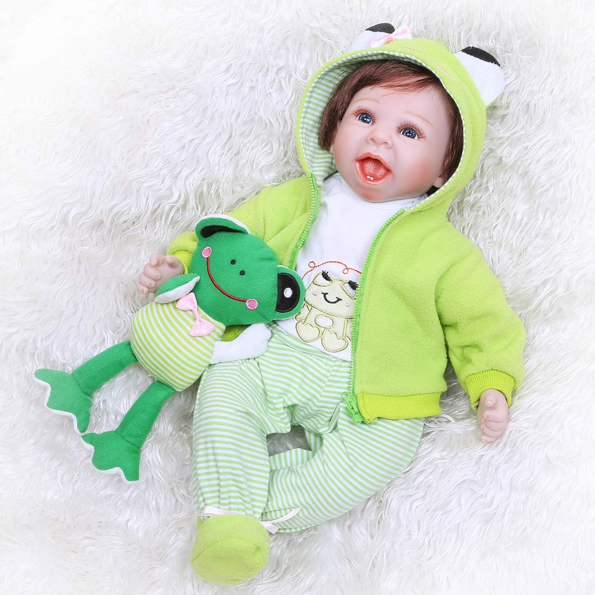 Medylove Reborn Baby Doll Green Suit Set