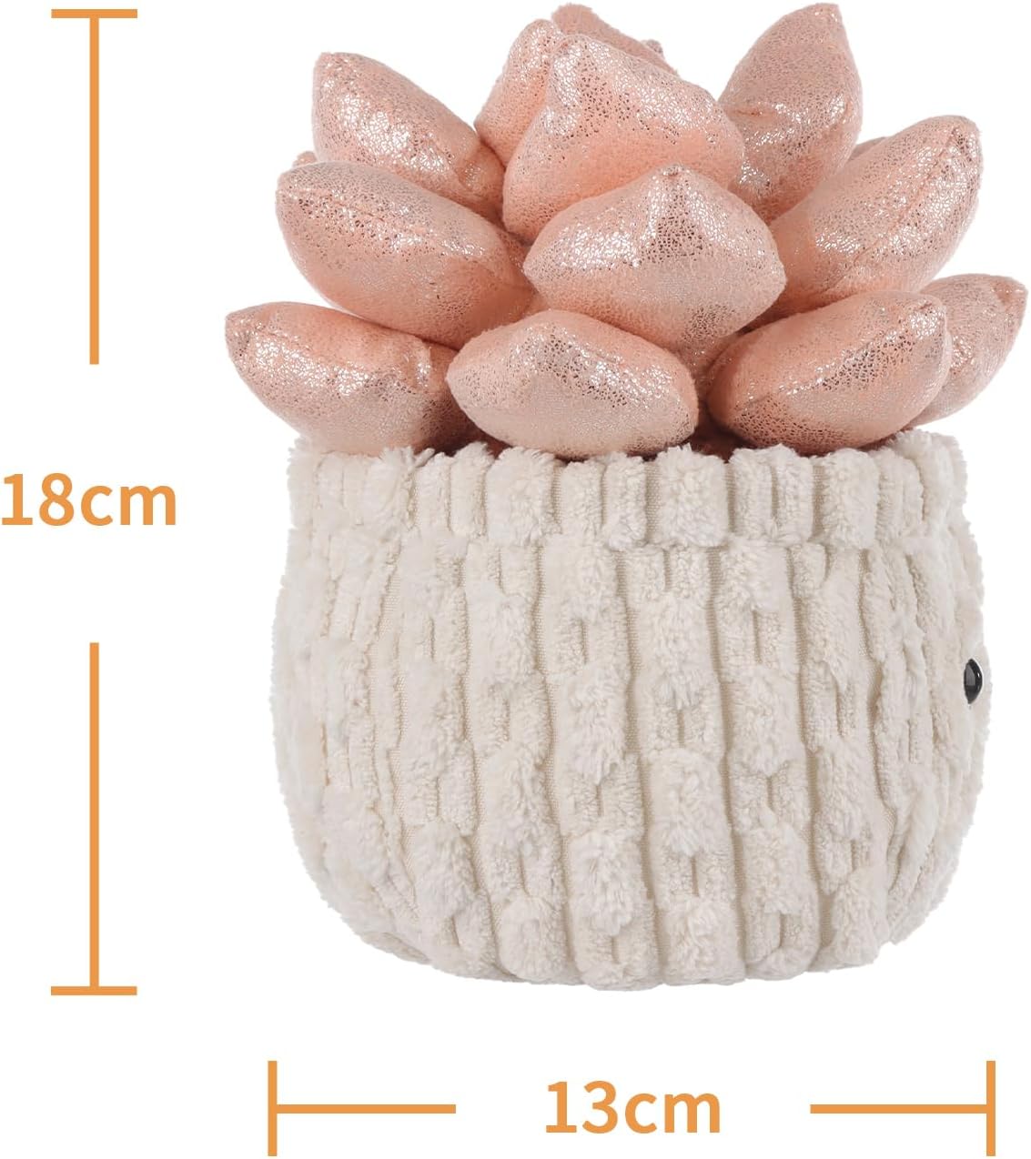 Apricot Lamb Potted Shiny Succulents Plush Stuffed Animal for Kids