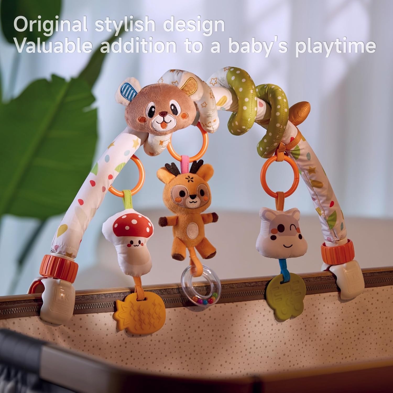 TUMAMA Baby Activity Arch with Bear Spiral Toy
