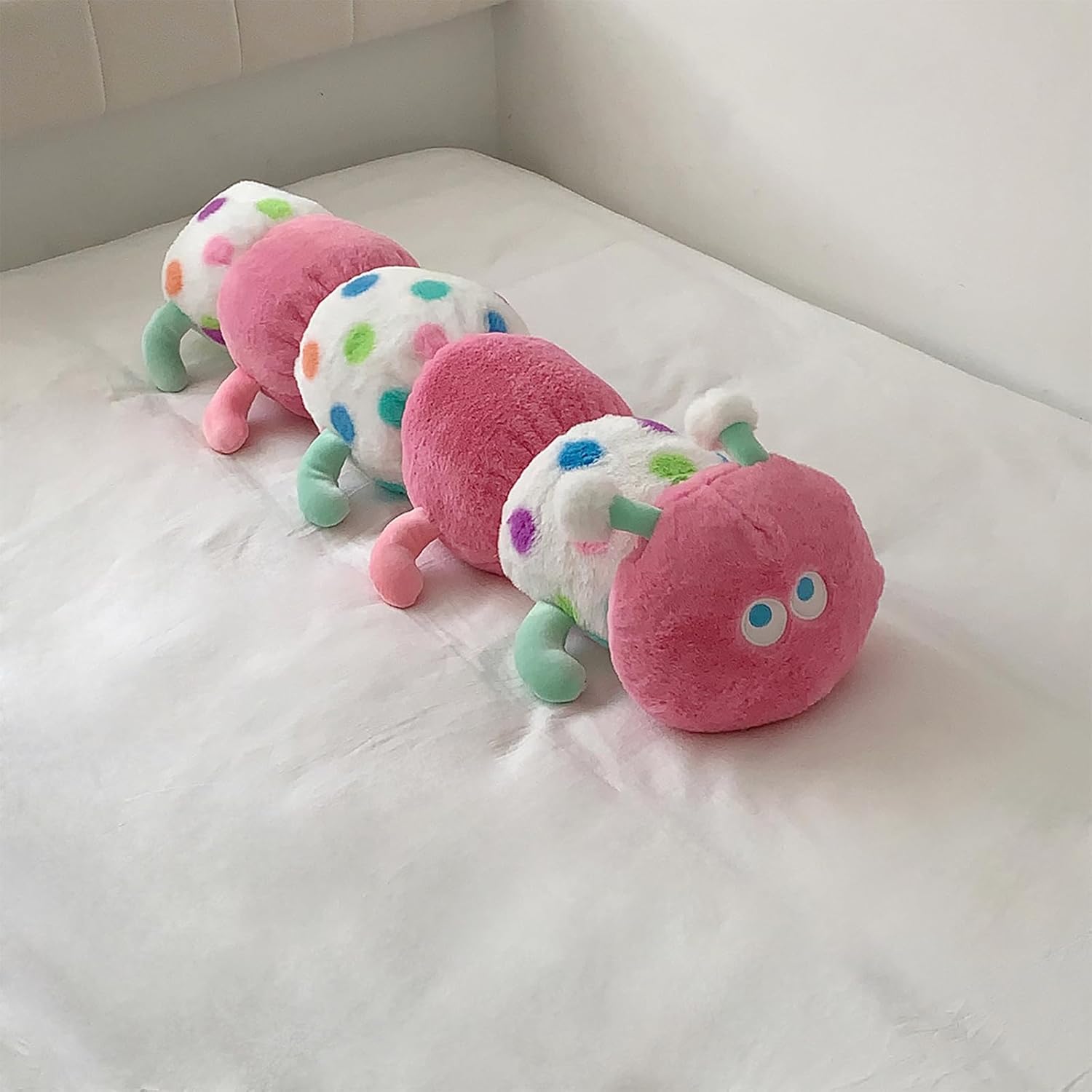 Hofun4U Caterpillar Plush Pillow - Pink 35 Inch