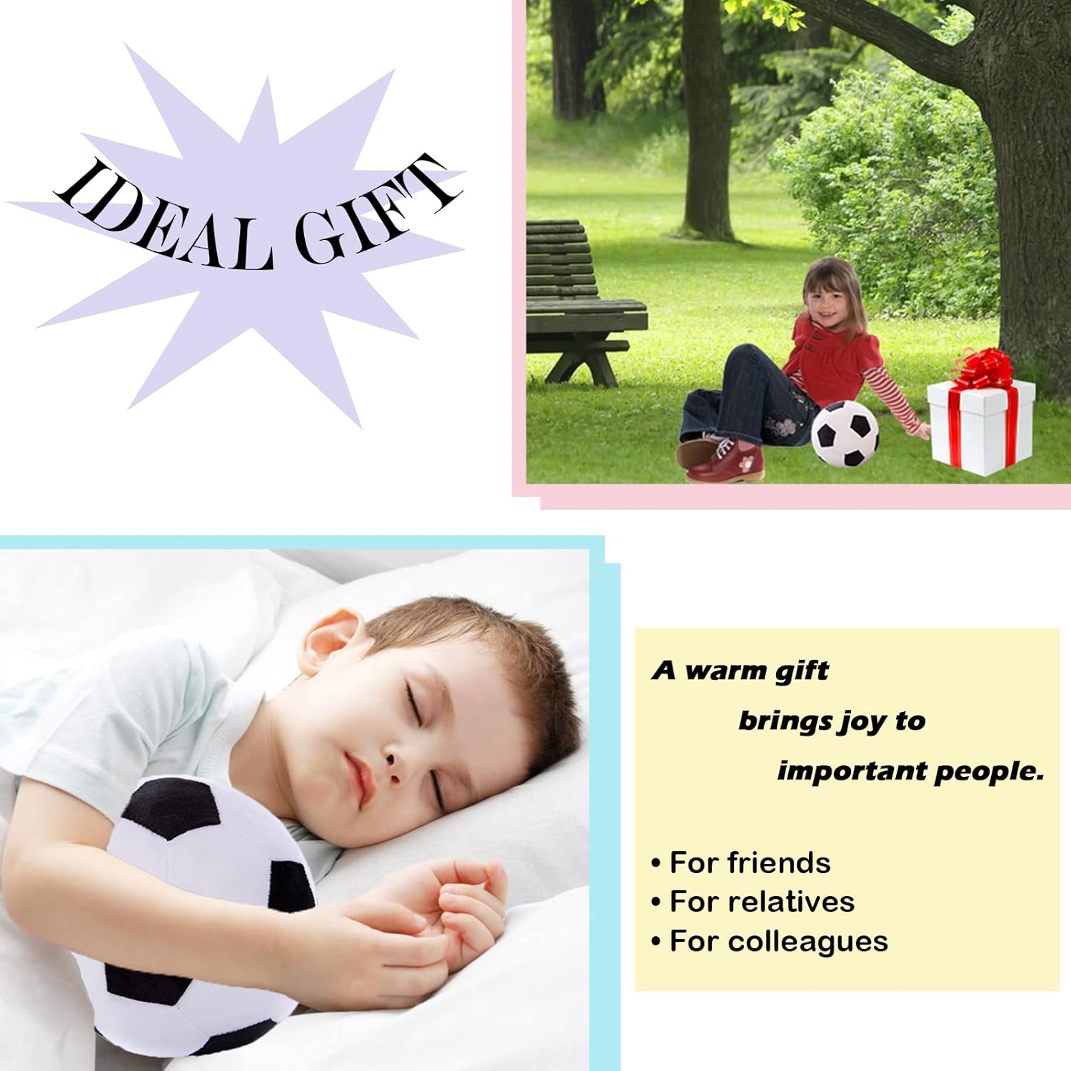Zhidiloveyou 9 Plush Soccer Ball Stuffed Toy