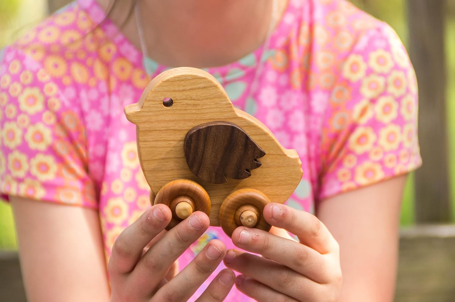 Wooden Toy Chicken Car by Little Wooden Wonders 1