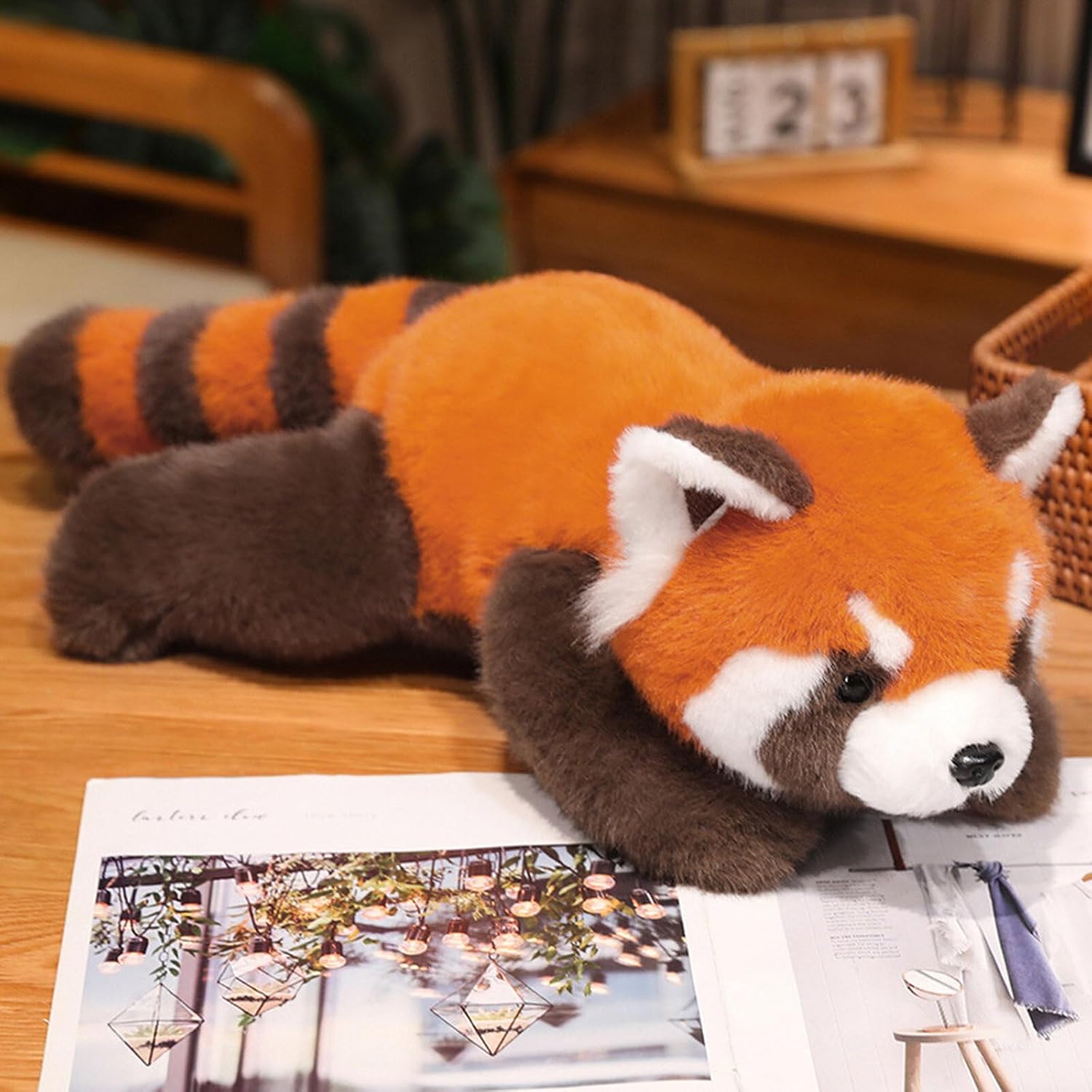 INSTITIZER Red Panda Plush Pillow 118 Inch Weighted Stuffed Animal