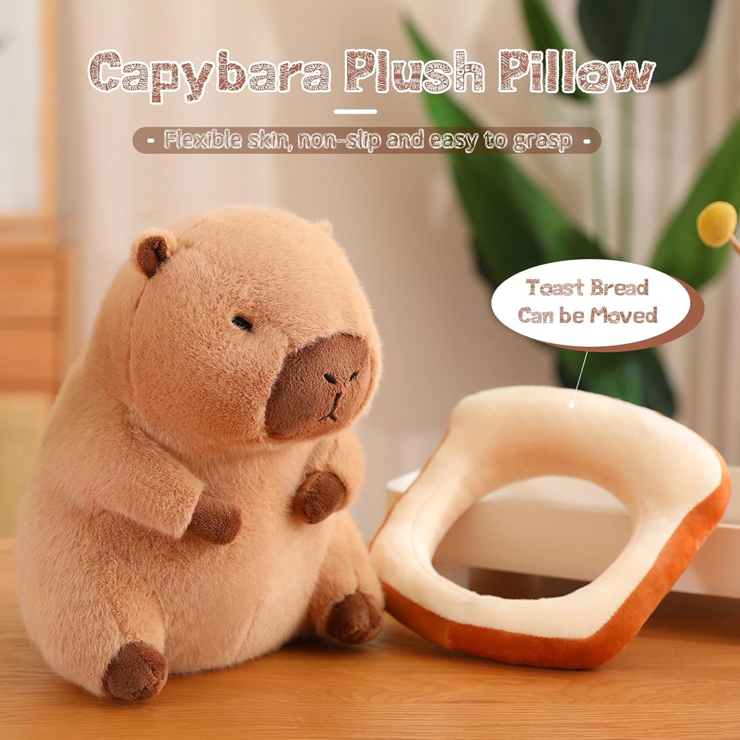 Kawaii Capybara Plush Pillow Toy for Kids and Adults