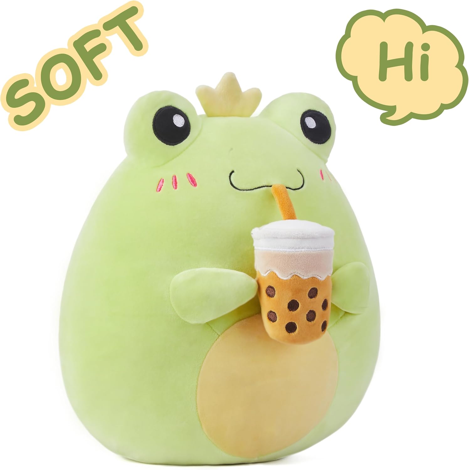 Large Frog Plush Pillow Toy 13 Cuddle Huggable Stuffed Animal