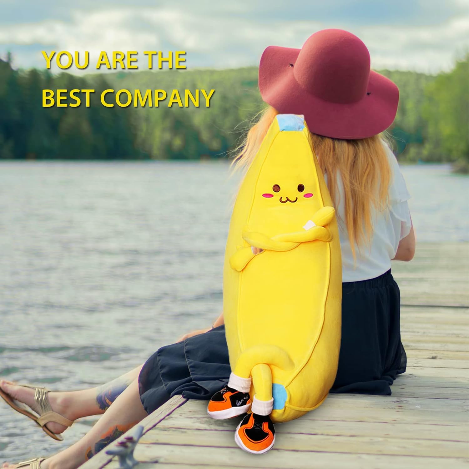 Cute Banana Plush Pillow - Cuddly Stuffed Animal Toy