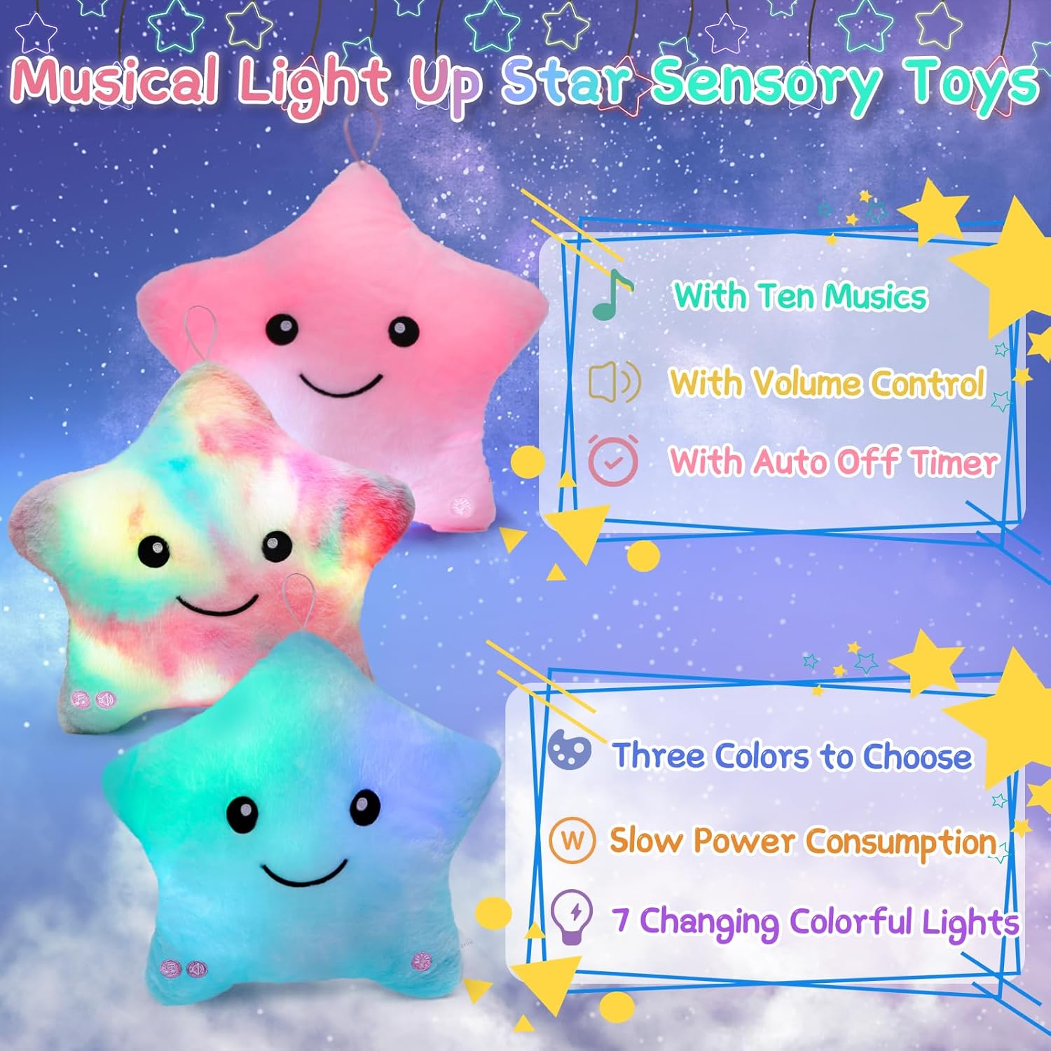 Subao Sensory Pillow with Light Music for Kids