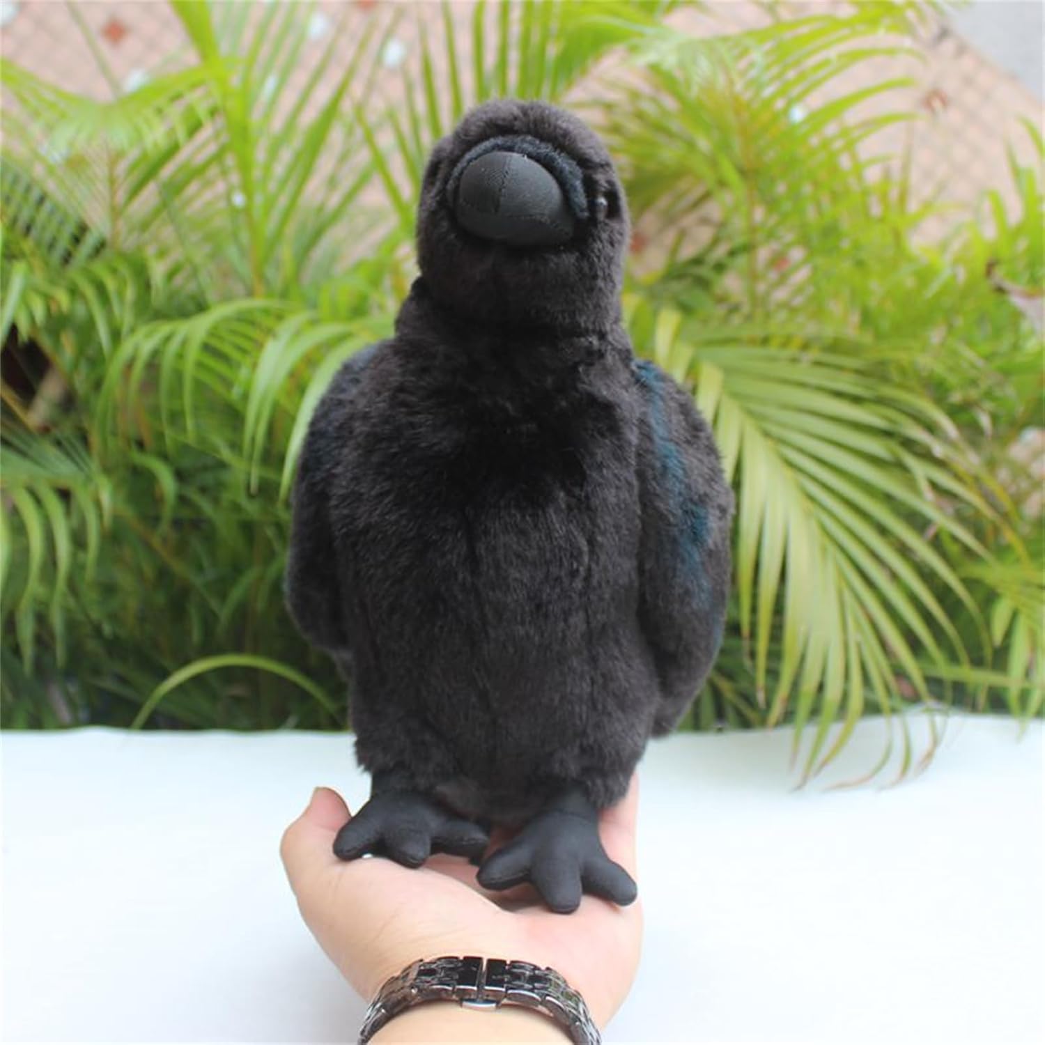 Whrigud Realistic Crow Plush Pillow Toy