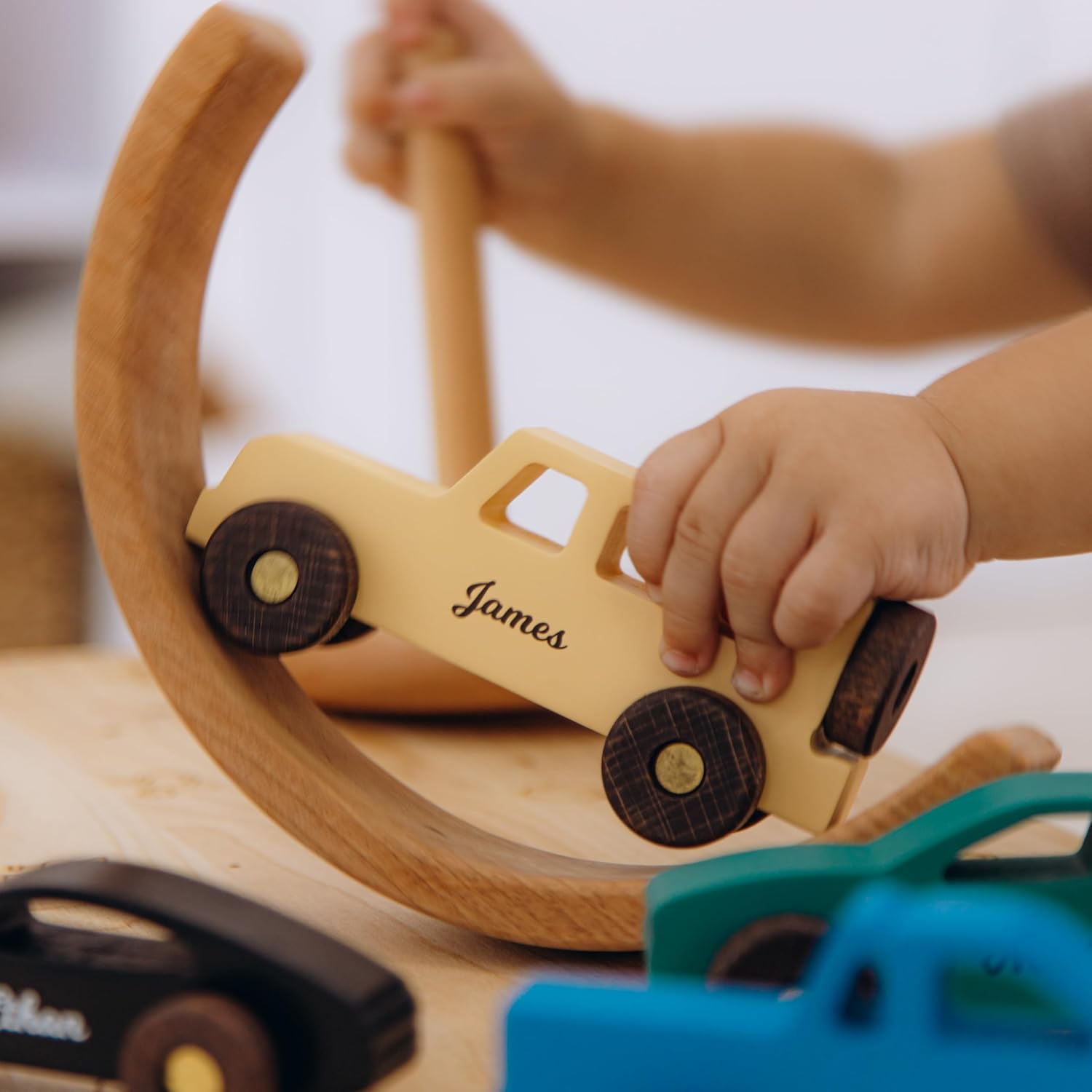 Personalized Wooden Toy Car Set of 3