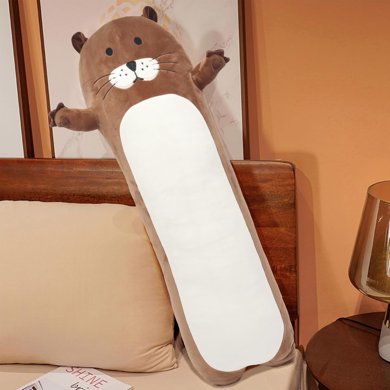 Giant Long Otter Plush Pillow for Kids - Cute Stuffed Animal Toy