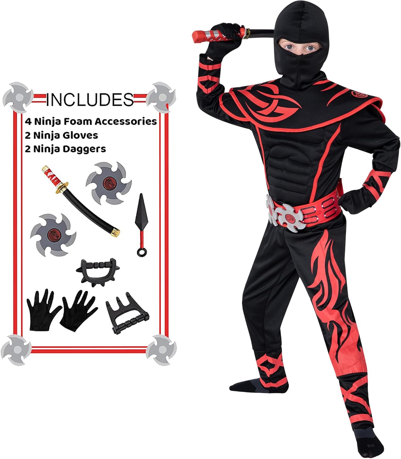 Spooktacular Creations Kids Ninja Costume Halloween