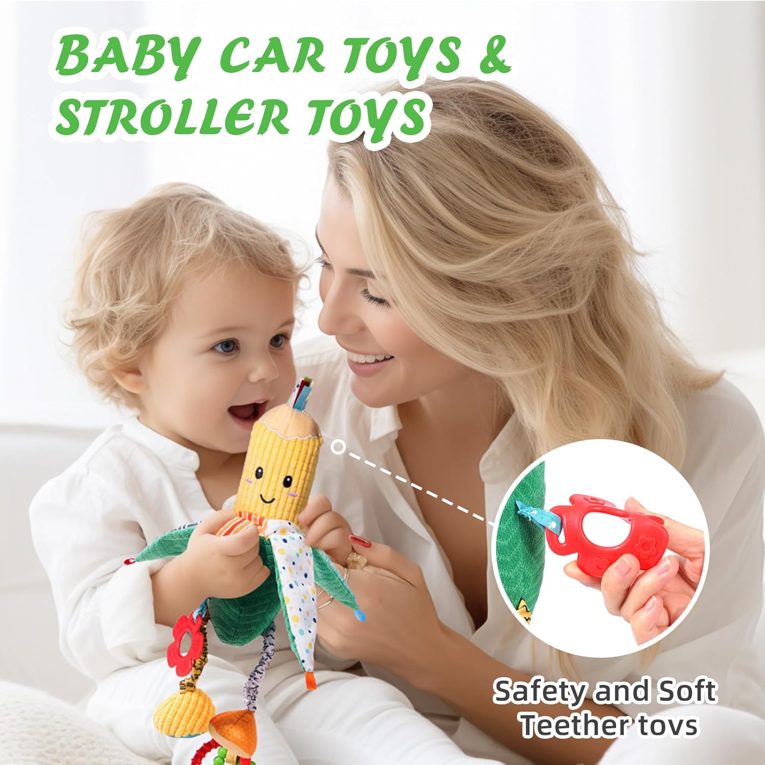 Jollybaby Baby Rattles Hanging Toys for Car Seat Crib Stroller Gym