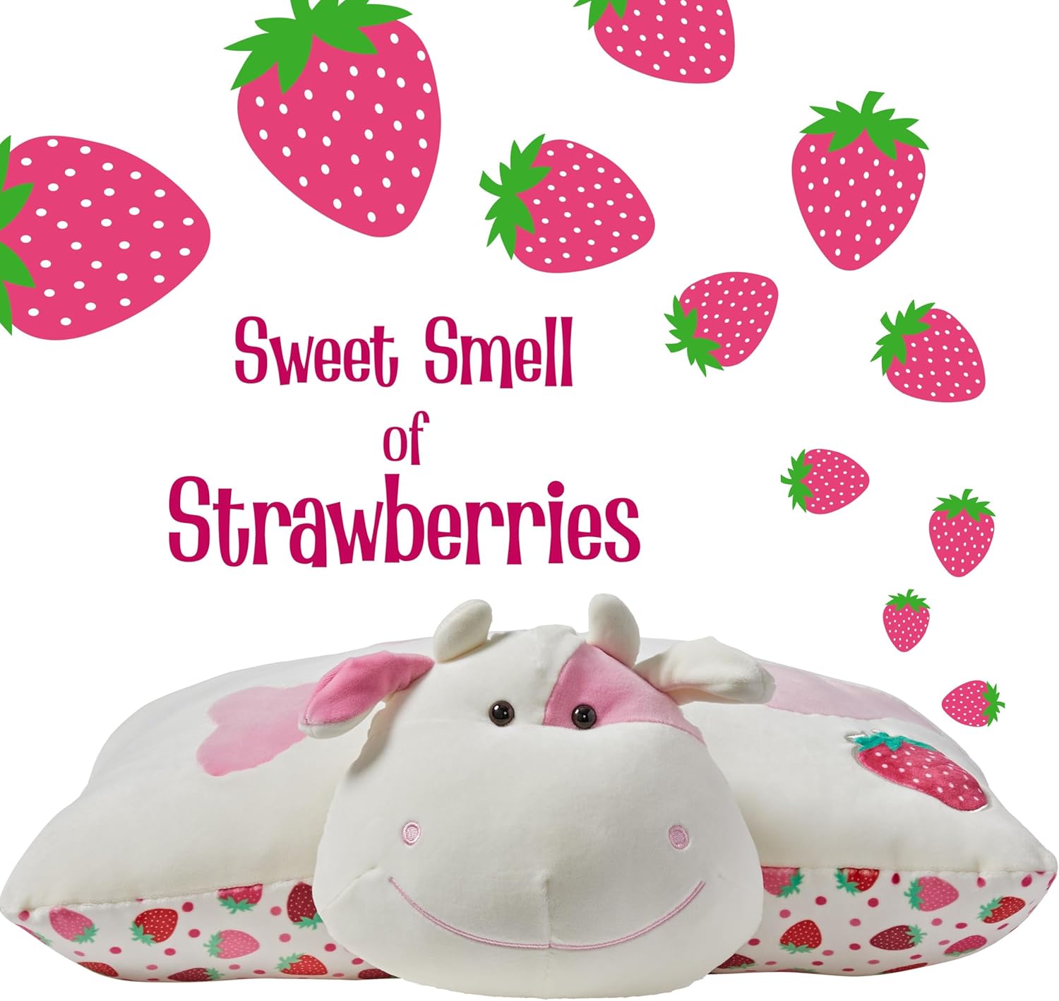 Pillow Pets - Sweet Strawberry Cow Plush Pillow