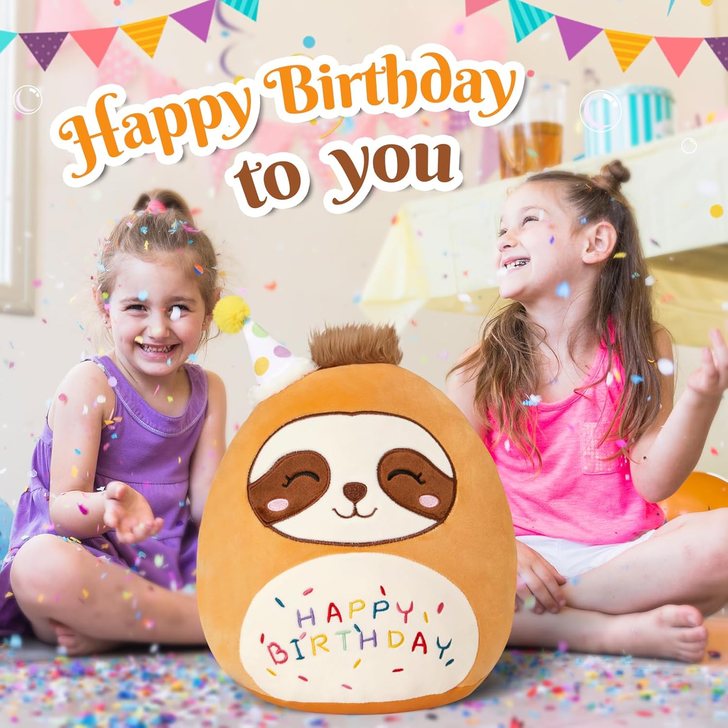 CozyWorld 15 Birthday Sloth Plush Pillow