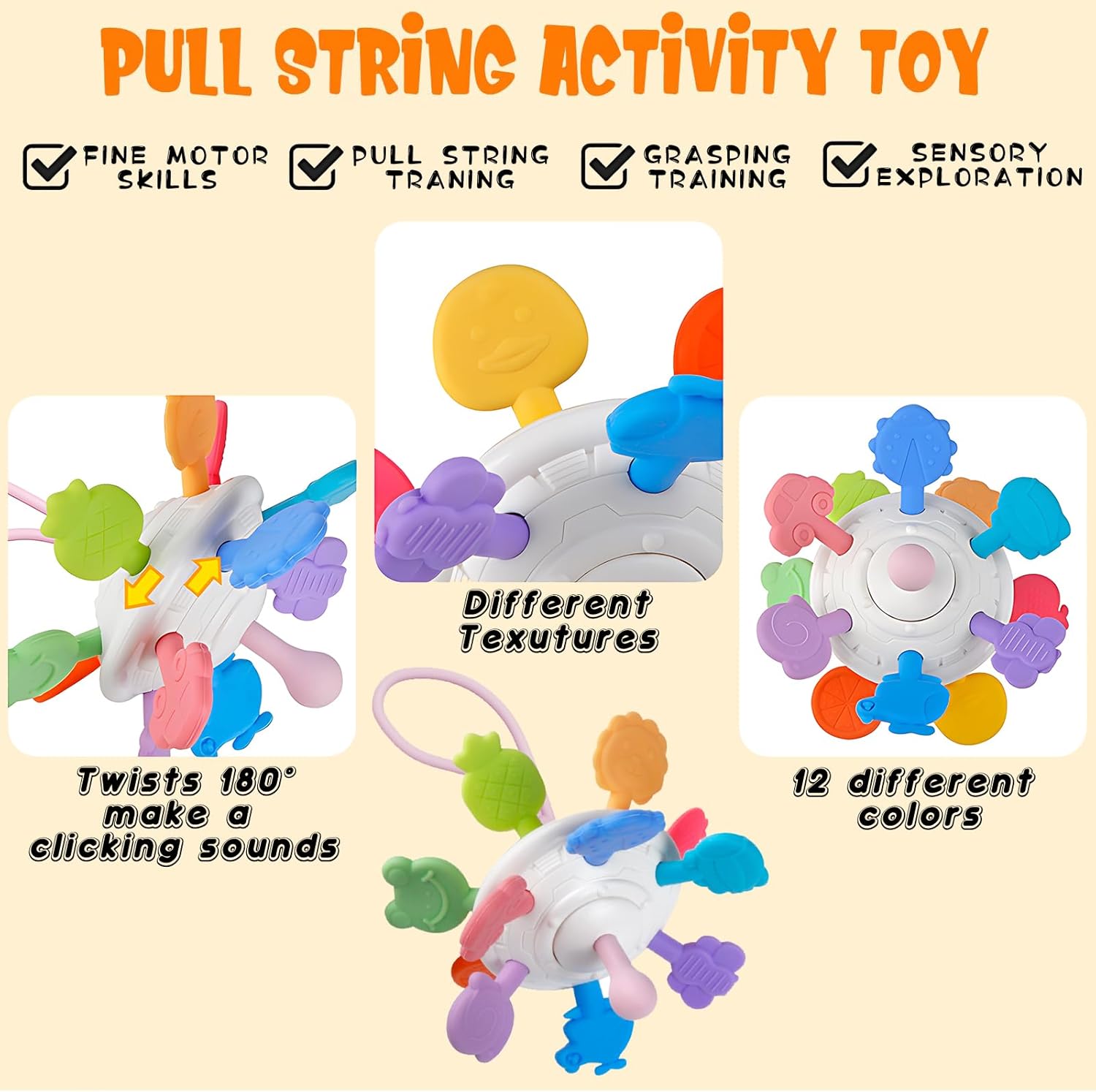 Plunack 6 in 1 Montessori Toy for 6-12 Months Toddler