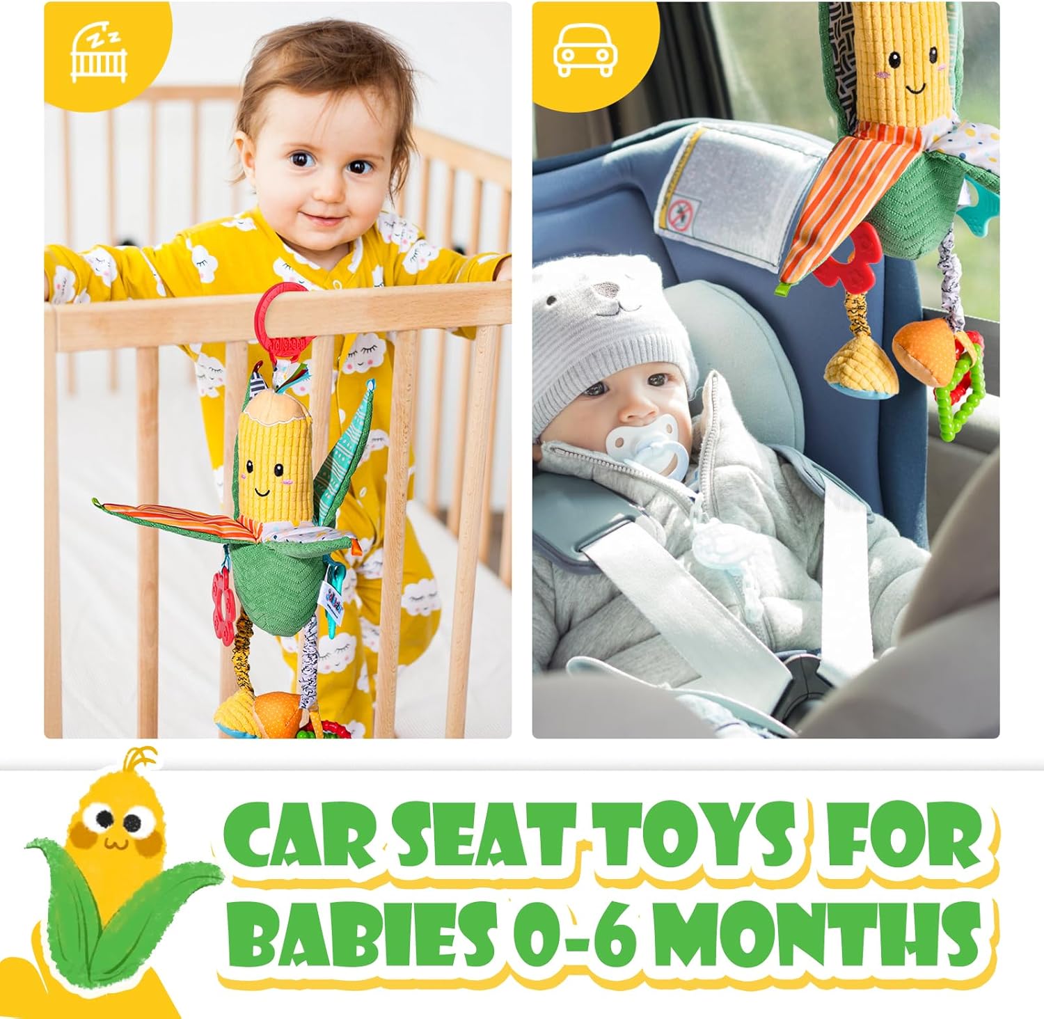 PHEZAPA Hanging Rattles for Babies 0-12 Months 1