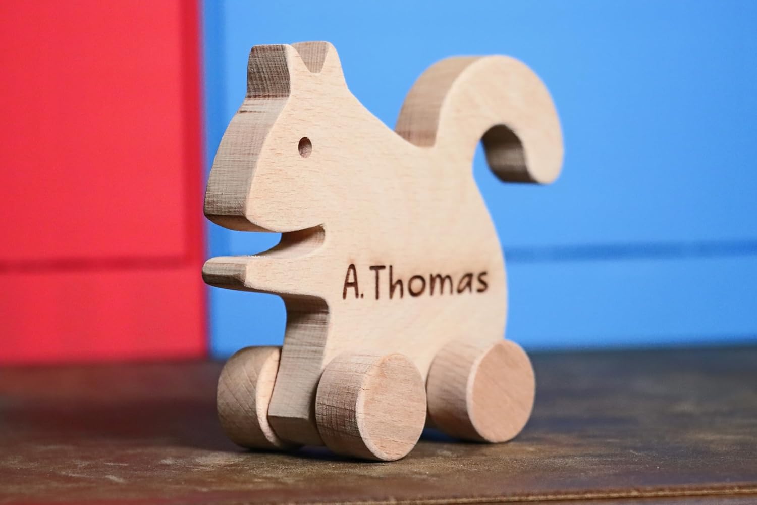 Wooden Giraffe Push Toy Personalized Gift