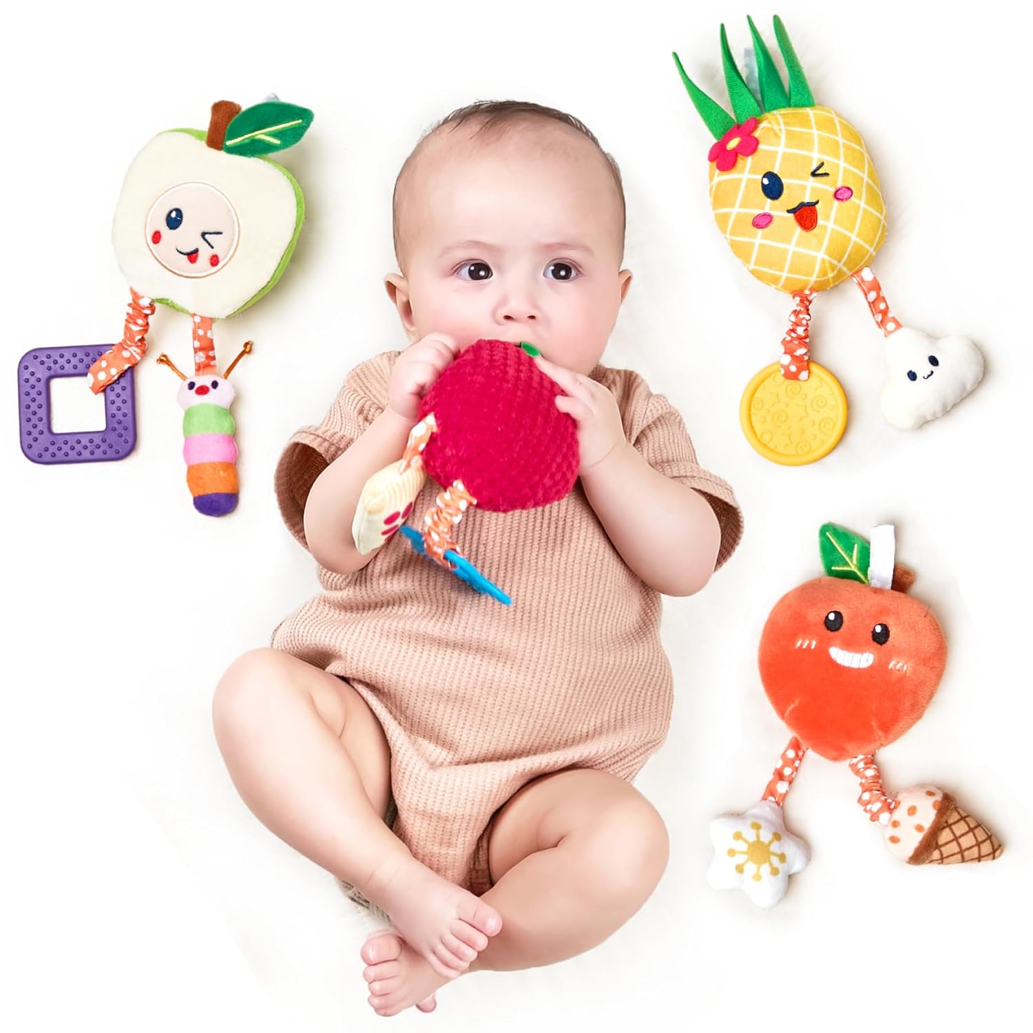 OR OR TU Baby Fruit Rattles for 3-12 Months