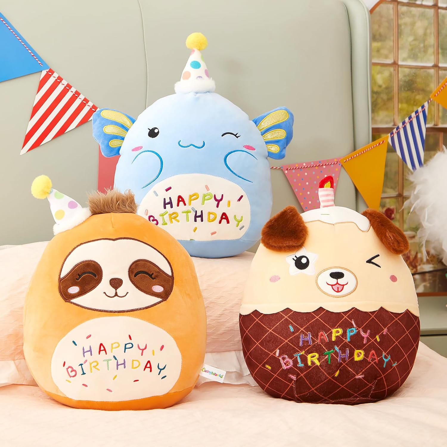 CozyWorld 15 Birthday Sloth Plush Pillow