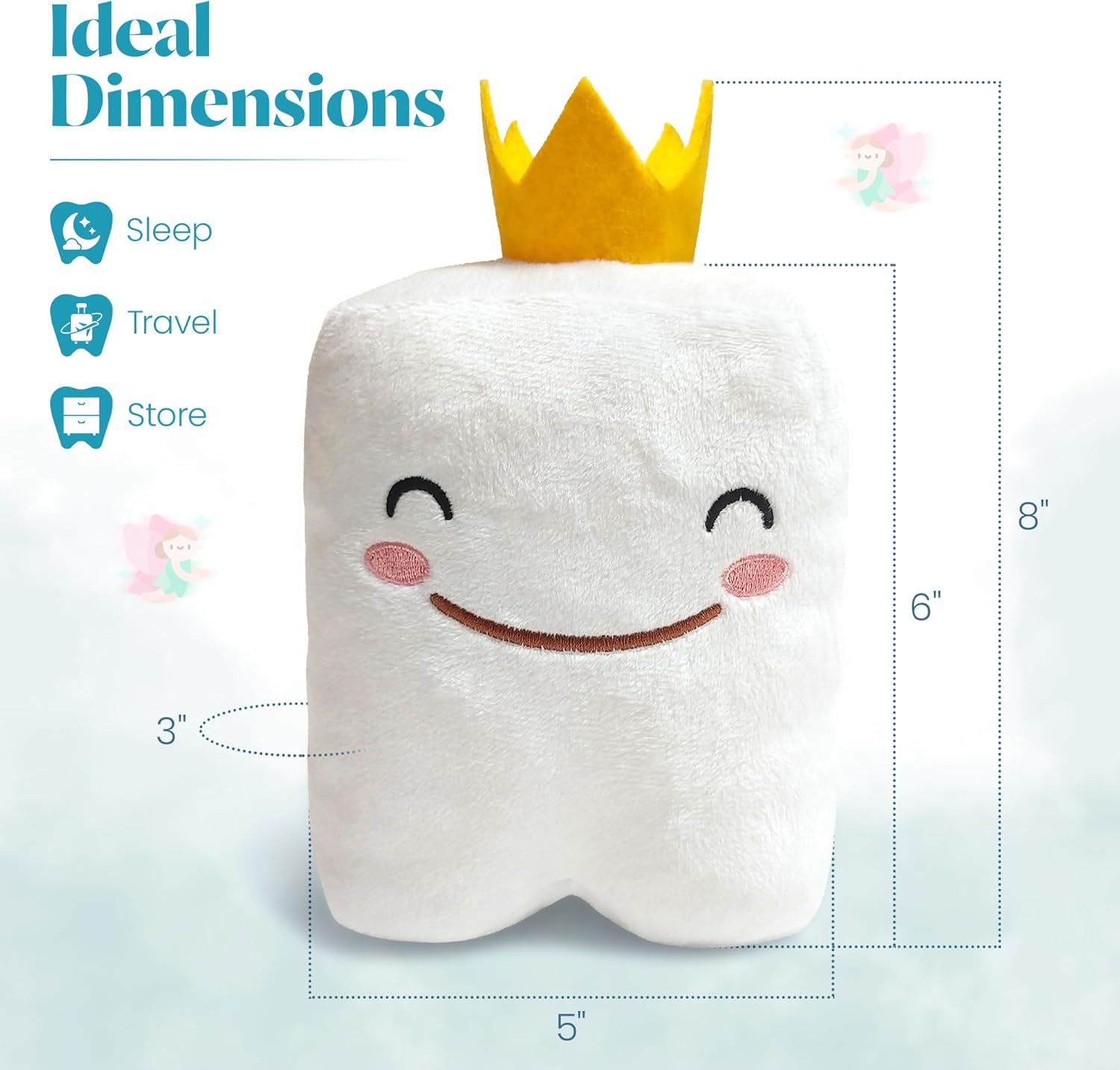 Cairn 6 Tooth Fairy Pillow with Back Pocket