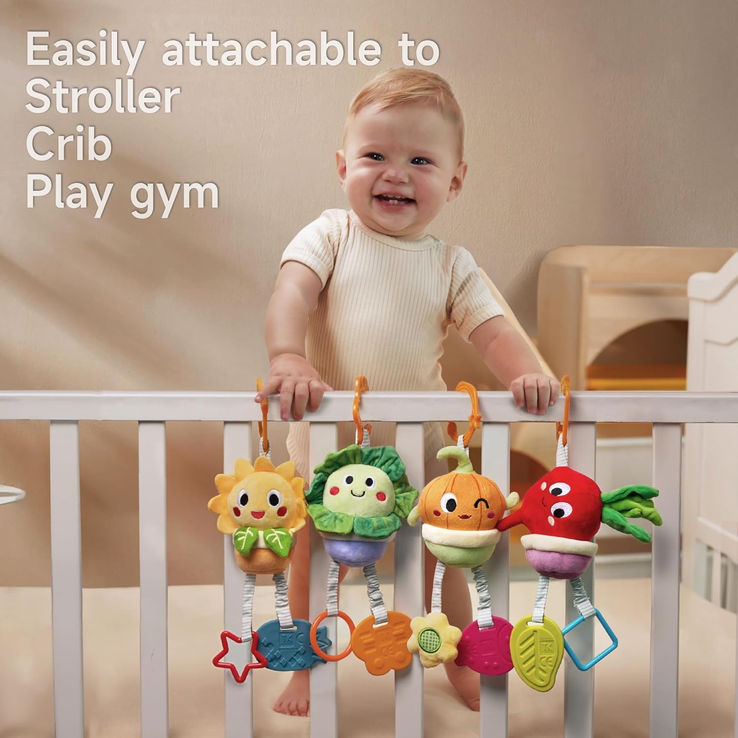 TUMAMA Baby Stroller Toys 0-12 Months