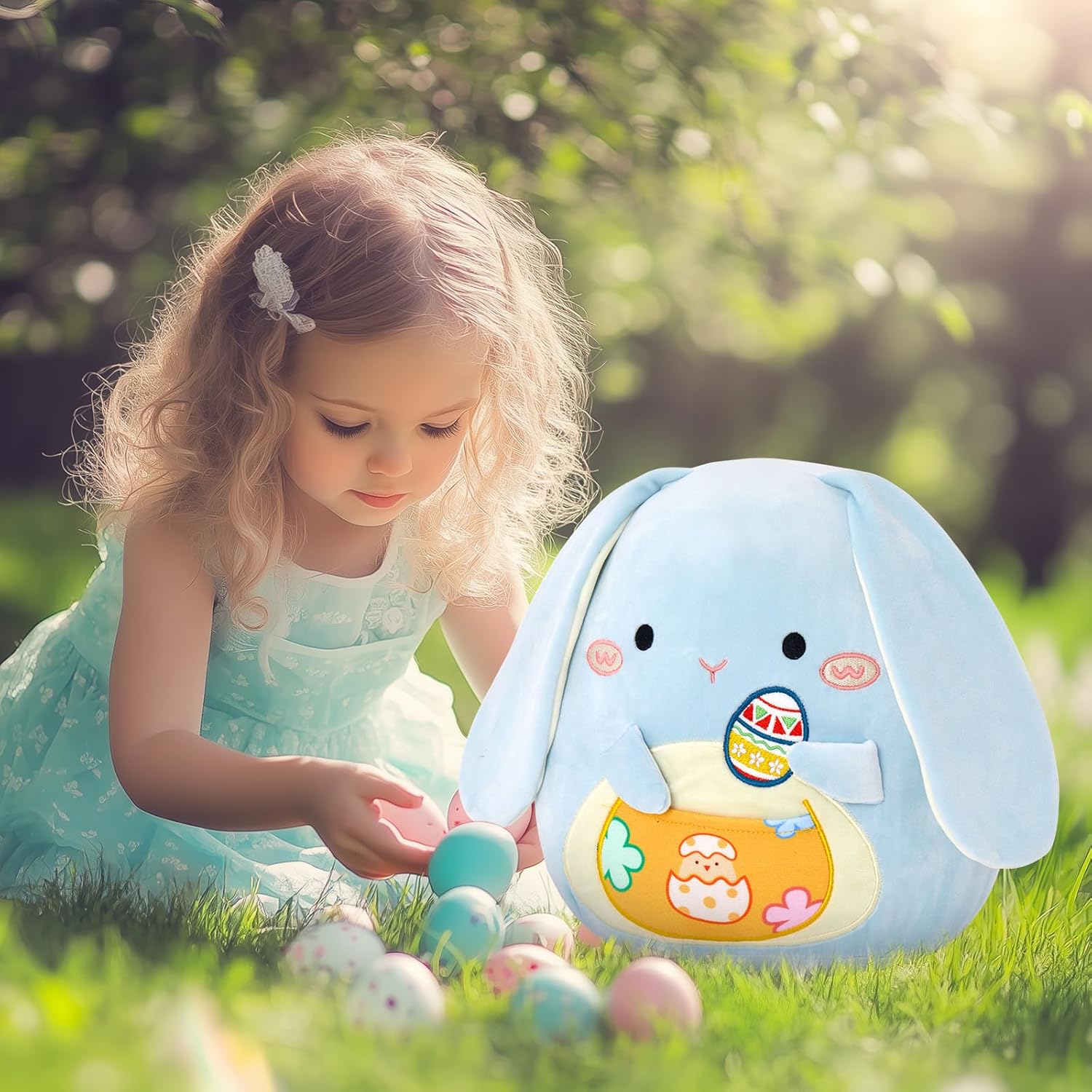 HappySpot Easter Bunny Plush Pillow 12 Inch 1