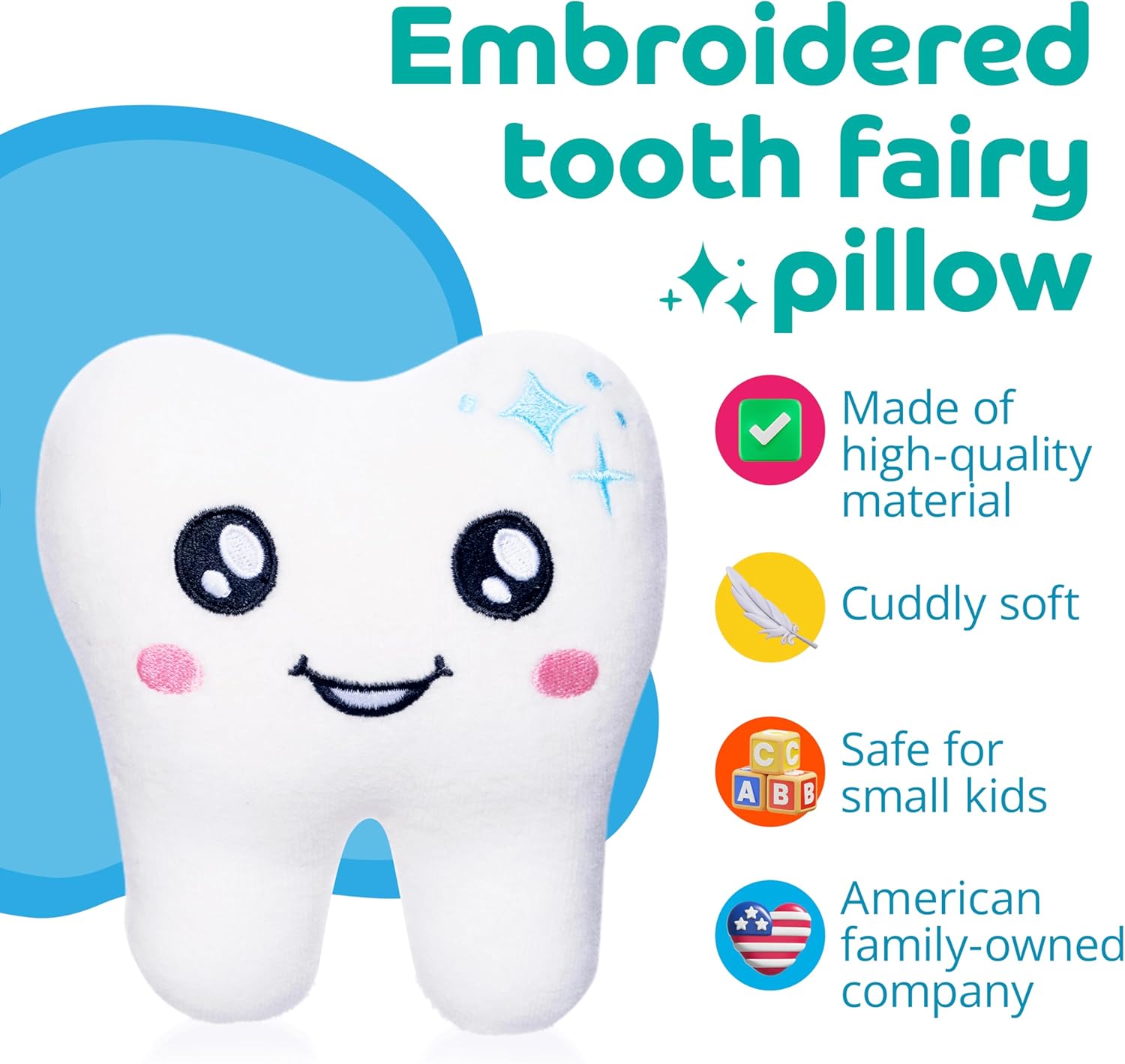 Cuddly Kiddos Tooth Fairy Pillow with Pocket