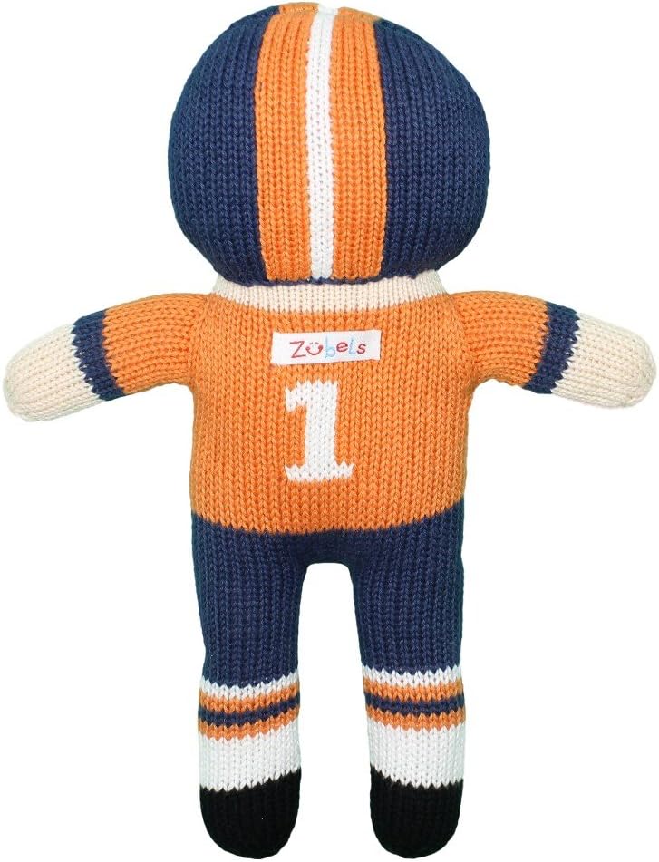 Baby Boys Football Player Plush Toy 7-Inch Rattle