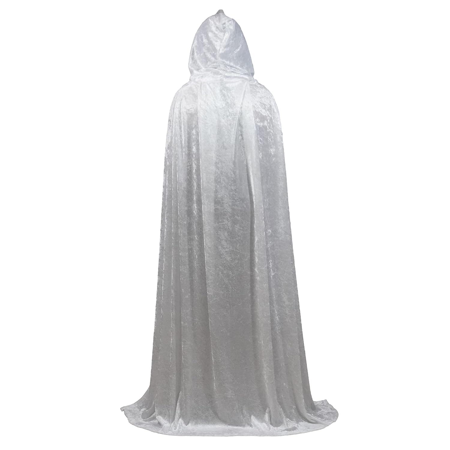 White Crushed Velvet Full Length Cape for All Ages