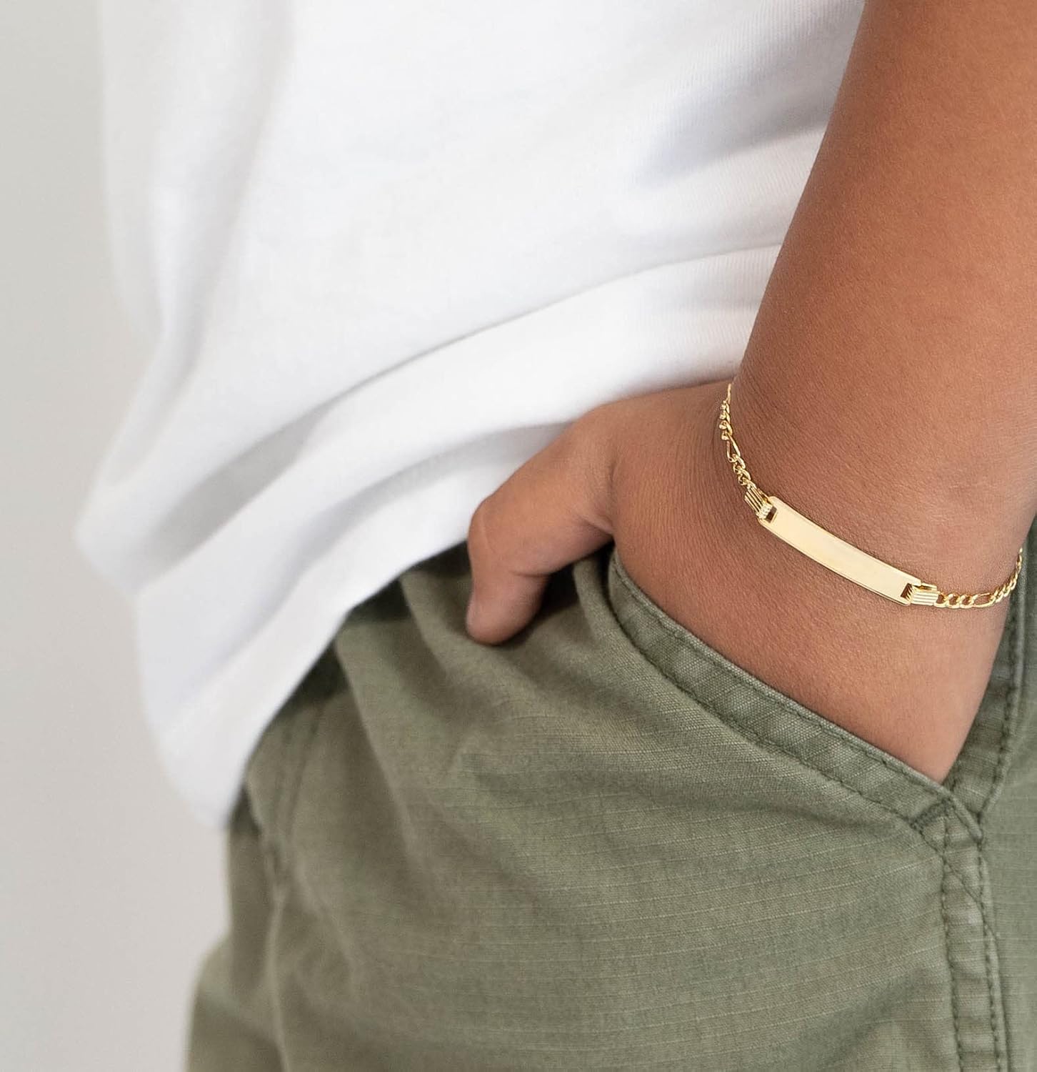 TOUSIATTAR 14K Yellow Gold Baby ID Bracelet