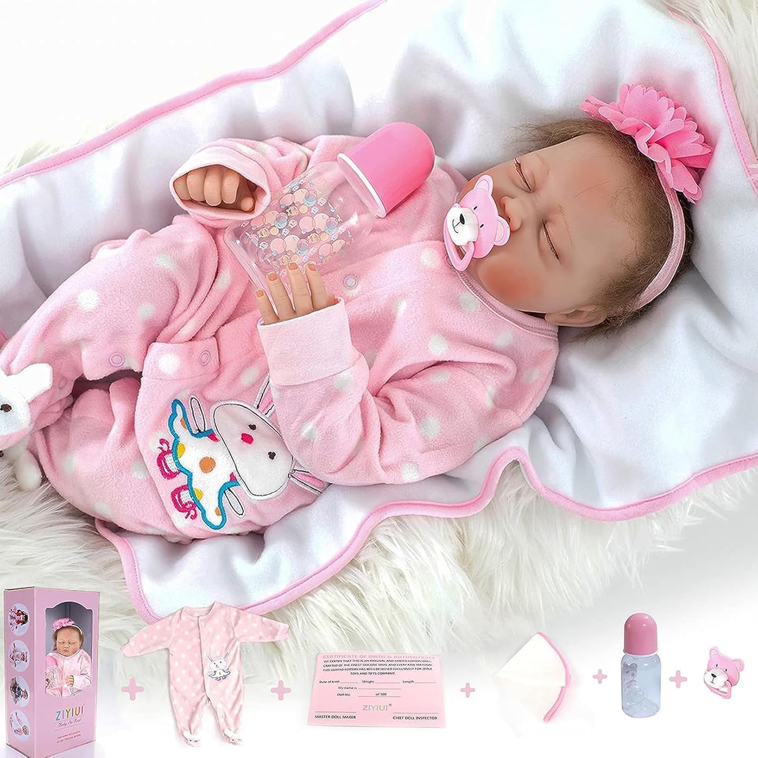 22 Inches Reborn Toddler Doll Girl with Realistic Features