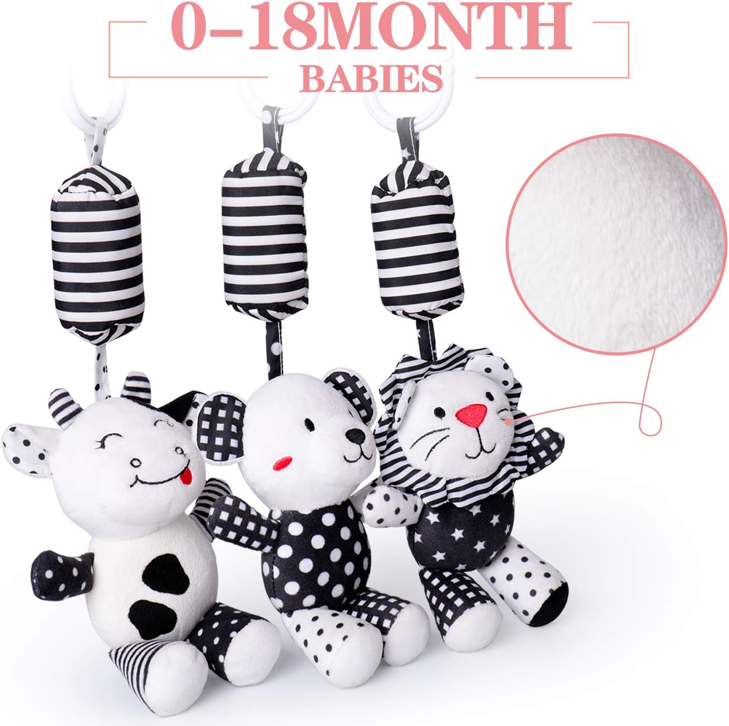 Rolimate Baby Cartoon Animal Stuffed Rattle