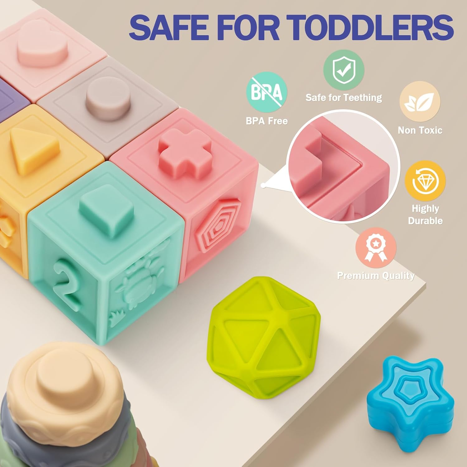 Jyusmile 5 in 1 Montessori Baby Toy Set