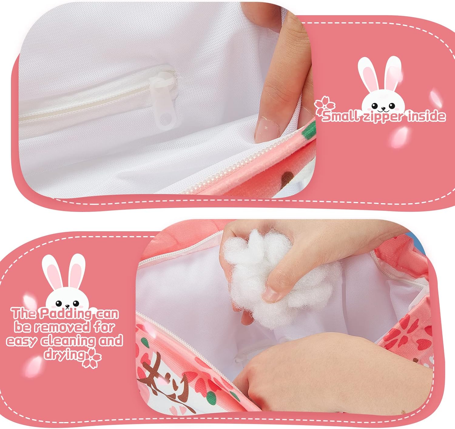 Civaner Kawaii Bunny Plush Pillow Decor