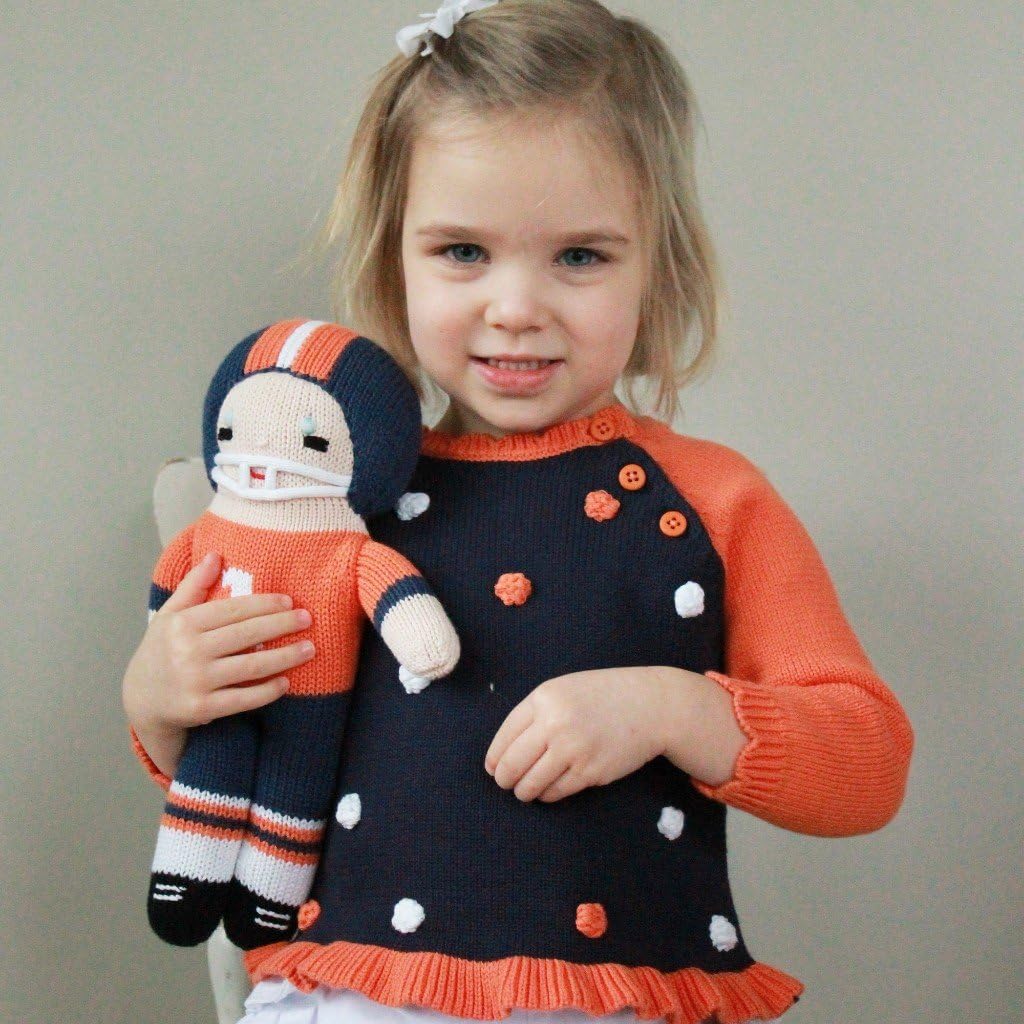 Baby Boys Football Player Plush Toy 7-Inch Rattle