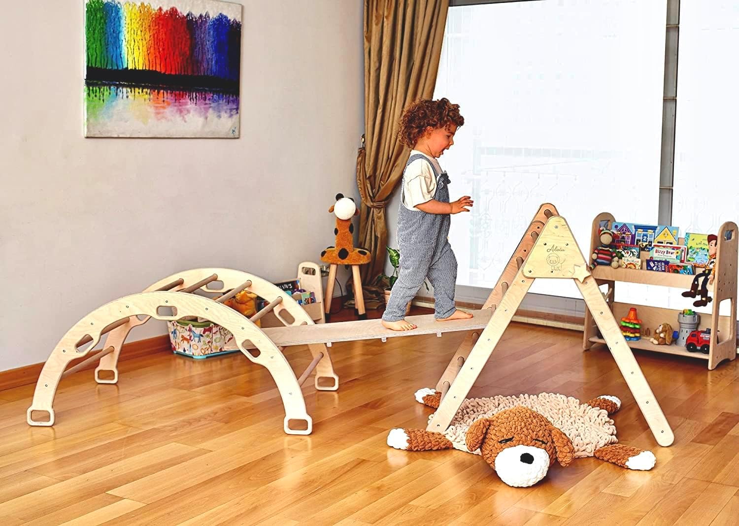 Kidodido Montessori Wooden Climbing Set for Kids