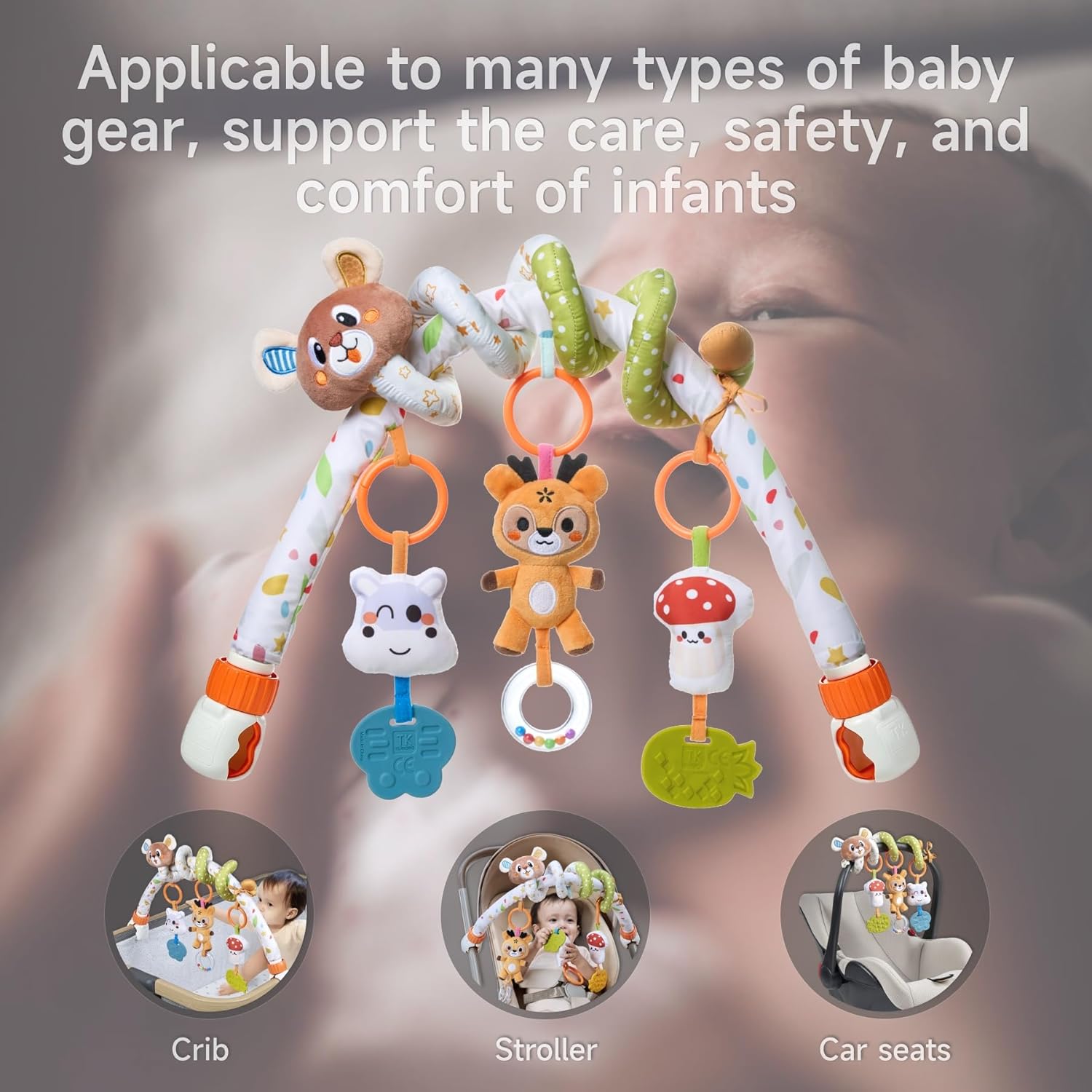 TUMAMA Baby Activity Arch with Bear Spiral Toy