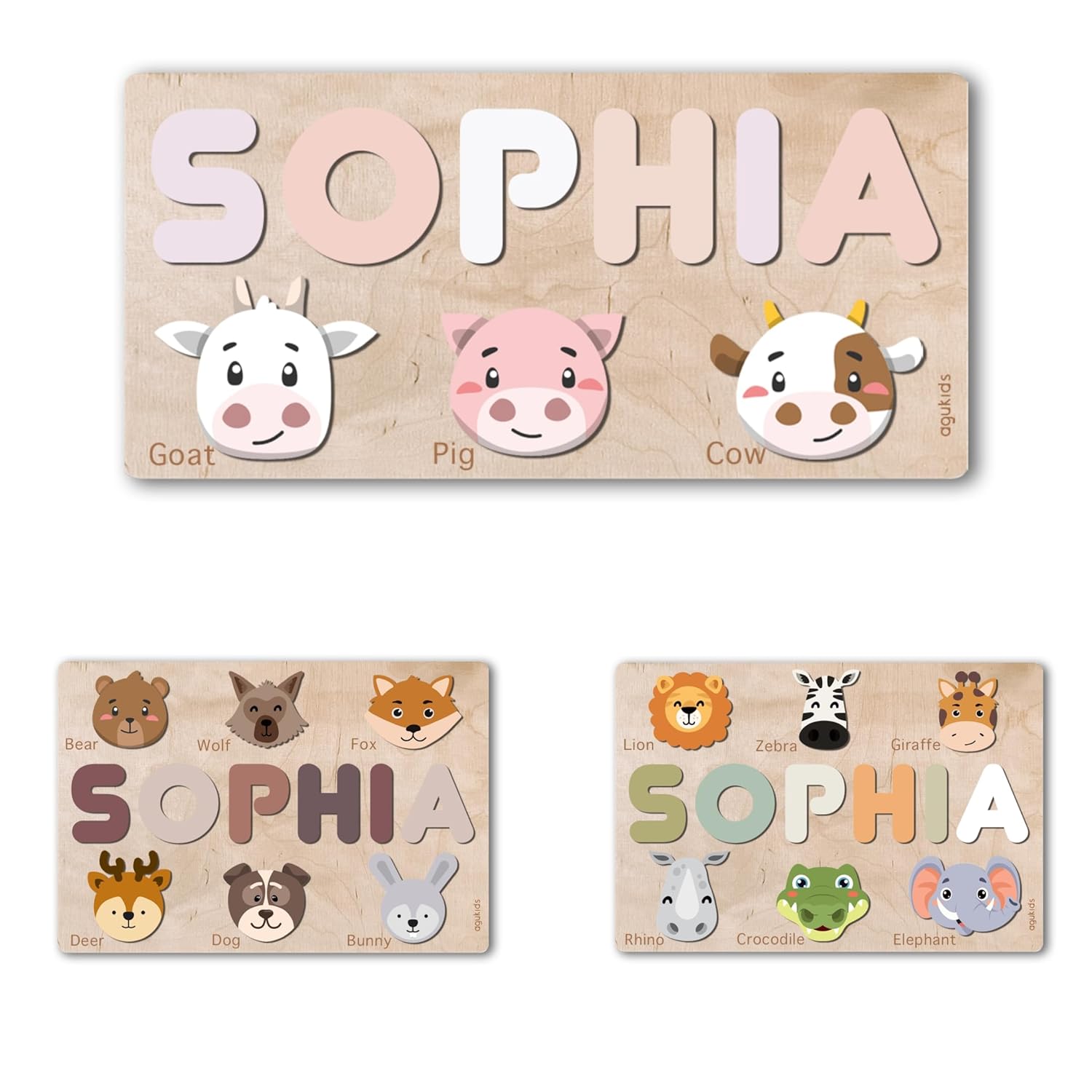 Agukids Personalized Baby Name Puzzle