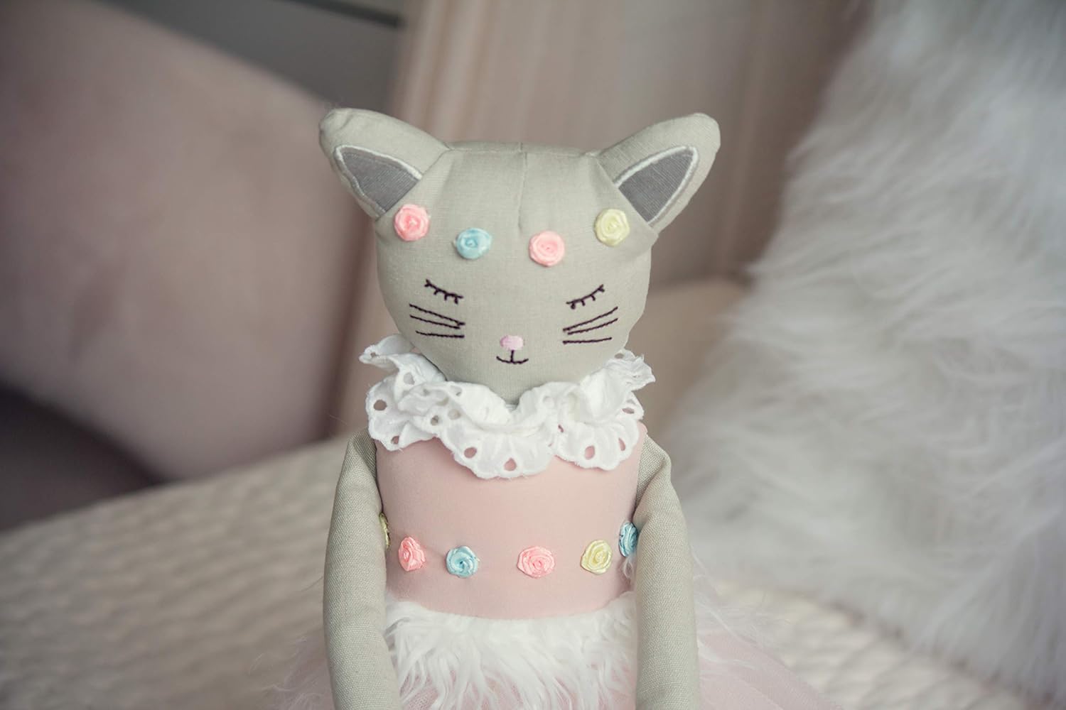 Poppy The Cat - 248-Inch Handmade Plush Doll