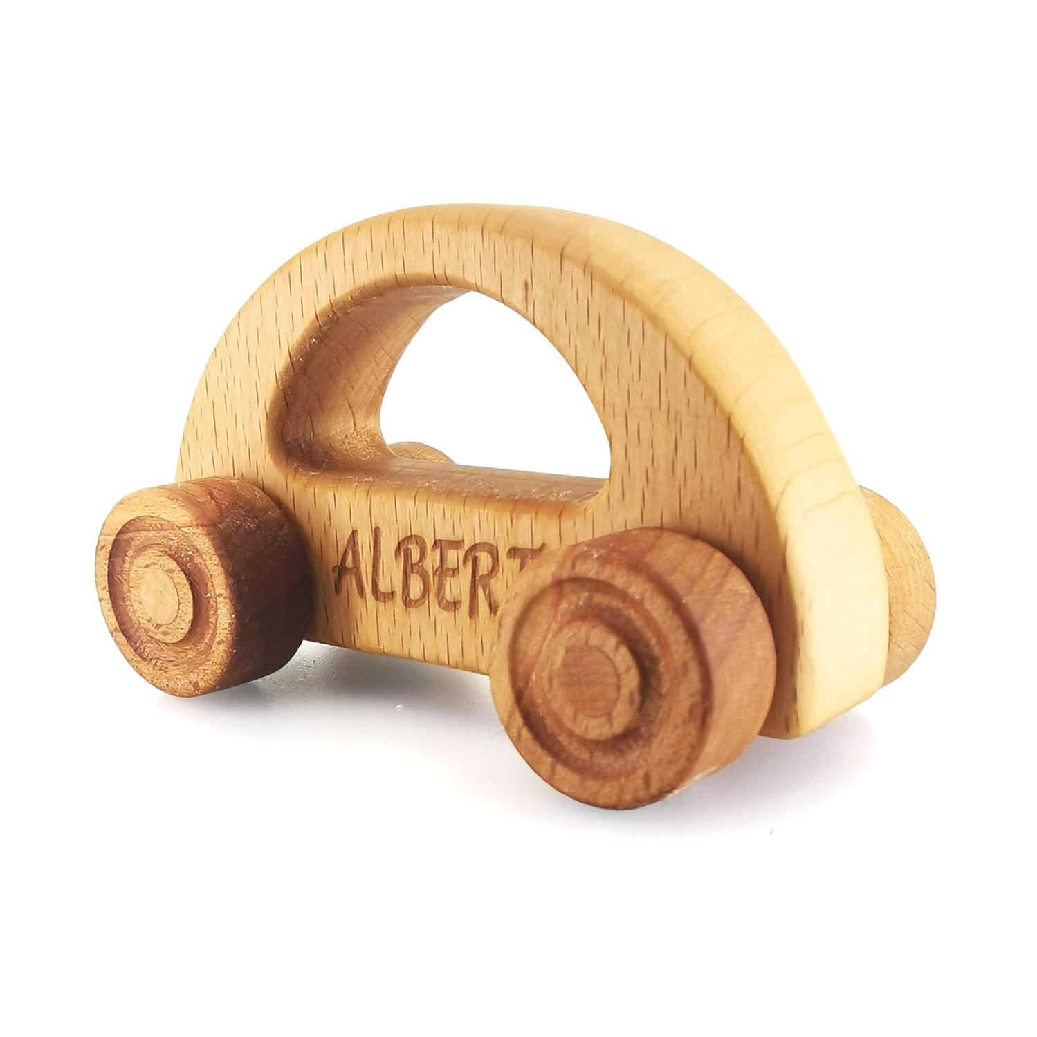 Personalized Wooden Toy Car for Toddlers 1-3 1