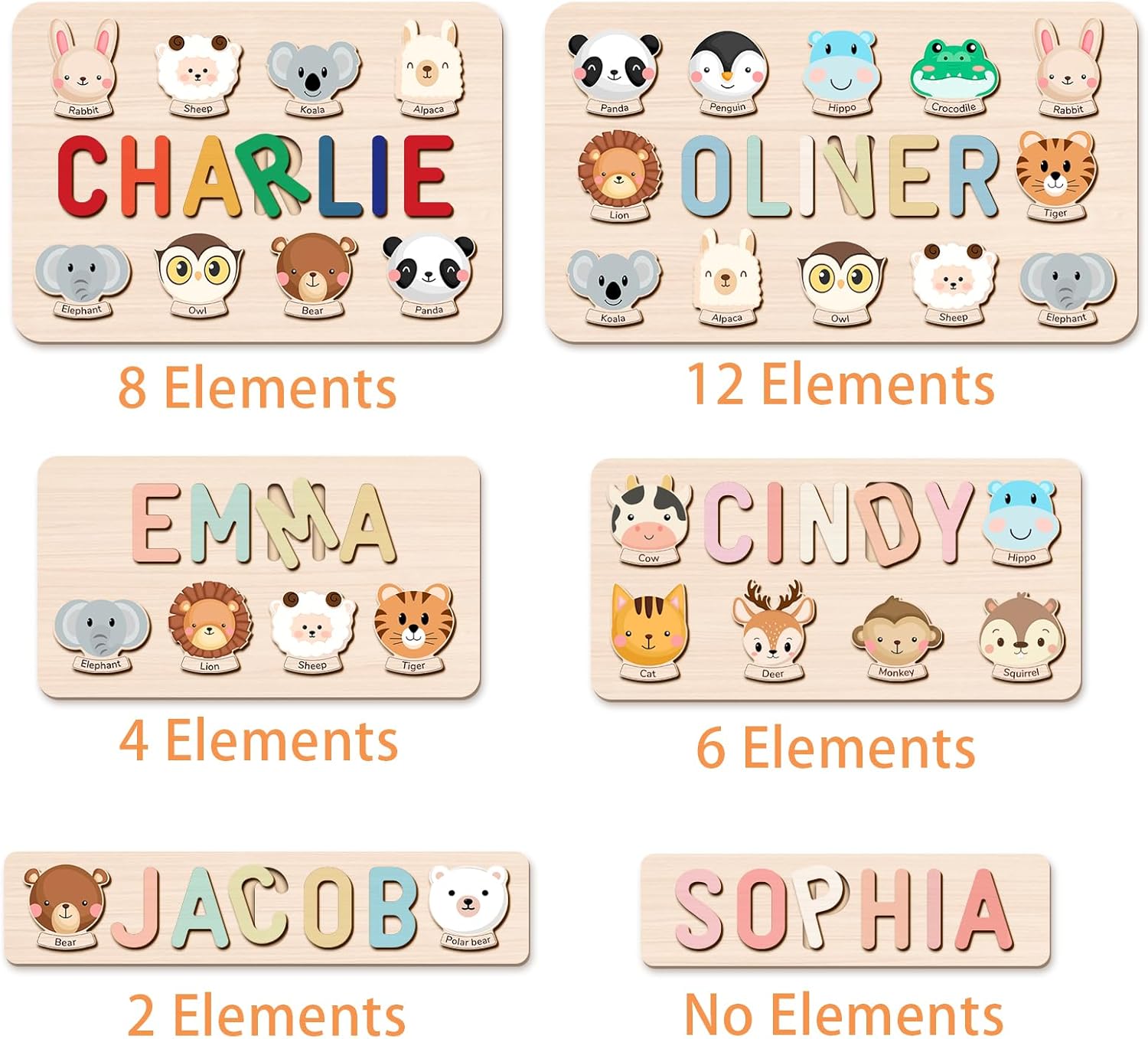 Personalized Name Puzzle with Custom Blessing for Toddlers