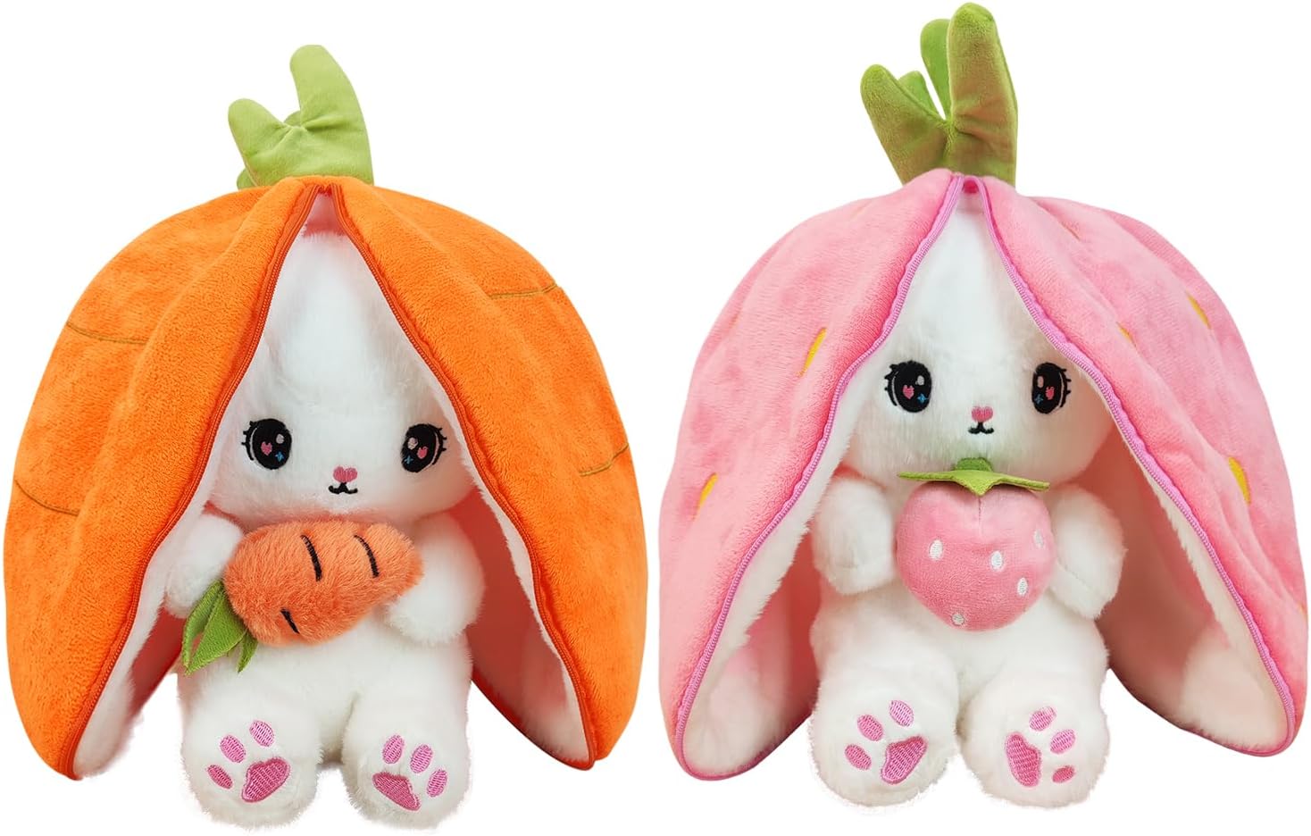 YUMEYA Cuddle Bunny Plush Pillow Reversible Kawaii Toy